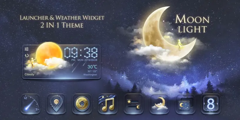 Moonlight GOLauncher EX Weather 2in1 android App screenshot 0