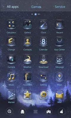 Moonlight GOLauncher EX Weather 2in1 android App screenshot 1