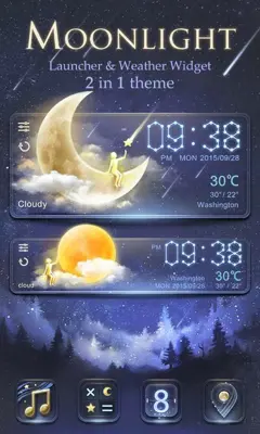 Moonlight GOLauncher EX Weather 2in1 android App screenshot 7